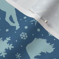 Free Spirit blue with snowflakes 8x8