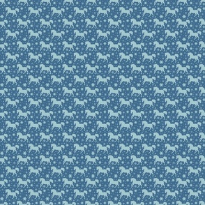 Free Spirit blue with snowflakes 2x2