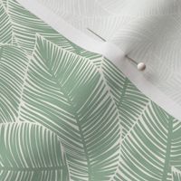 Palm Leaves Sage Green / Tropical Exotic Dense Leaves / Botanicals - Small