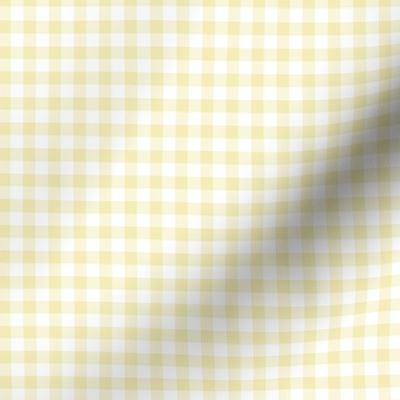 butter yellow and snow white 1/4" gingham squares