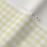 butter yellow and snow white 1/4" gingham squares