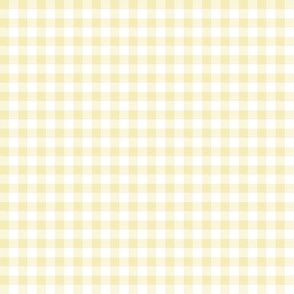 butter yellow and snow white 1/4" gingham squares