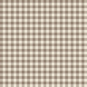 mocha and cream 1/4" gingham squares