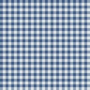 navy and pearl grey 1/4" gingham squares