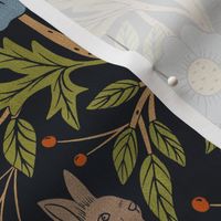French Country Cottage Rabbits | LG Scale | Navy Blue
