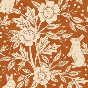French Country Cottage Rabbits | LG Scale | Rust, Cream