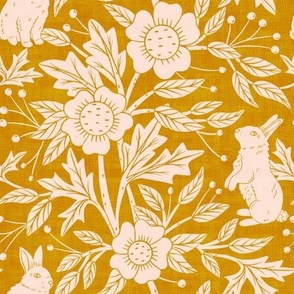 French Country Cottage Rabbits | LG Scale | Marigold Yellow