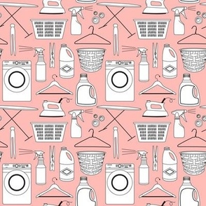 small laundry day on retro pink