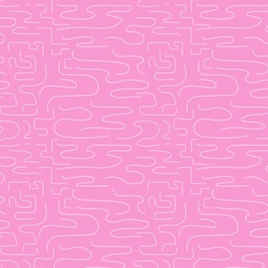 abstract pink doodle swirls