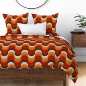 Retro Waves Warm Tones Orange Brown Rust Tan 5