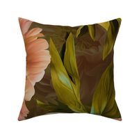 Painted Botanical Peony - Olive