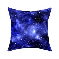 Starry night electric blue sky stars field