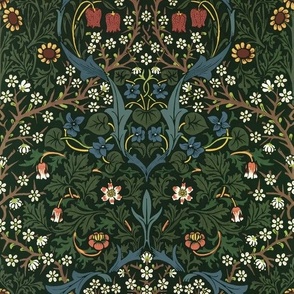 Blackthorn by William Morris - antique colors (12 inch wide pattern) 