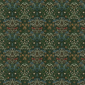 Blackthorn by William Morris - antique colors (6 inch wide pattern) 