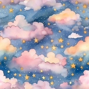 cloudy starry sky