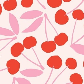 Bold Cherry Bomb Paper Cut Outs in Pink and Red Vermillion (Large)