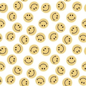 tiny cream smiley faces