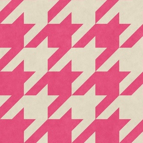 Houndstooth | Pink | Large Print