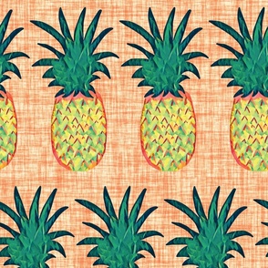 Pineapple Polygons Orange Large Scale