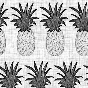 Pineapple Polygons Black and White Large Scale