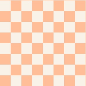 Checkered plaid _Peach Fuzz Pantone 2024_ XX SMALL scale