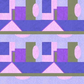 Modern Geometric Pattern - Purple - Large Scale