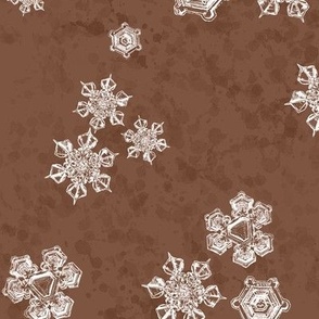 Snowflake Textured Blender (Large) - White on Cinnamon Brown  (TBS204) 