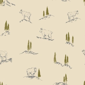 Mountain Goats Ascending (beige)