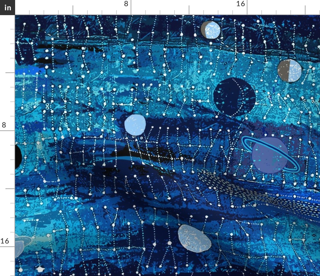 Sky Above Us Bedding - 21x18 x200 - Design 15321097 - Blue Turquoise Black