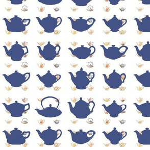 blue teapots