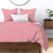 Small Scale Cow Print Watermelon Pink on White