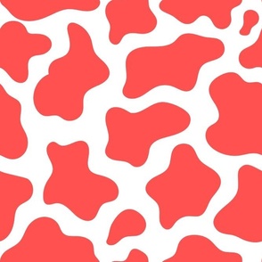Large Scale Cow Print Bright on White