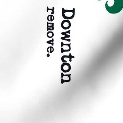  Property of Downton. Tea Towel. Fleur de Lis.  Green.