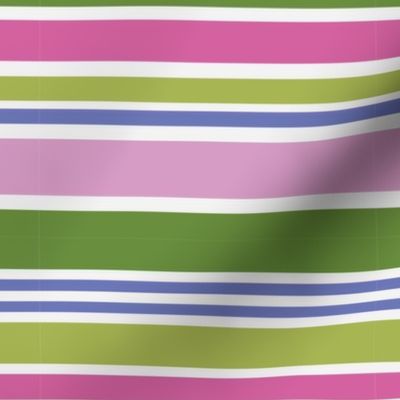 Multi-Stripe Pink and Green