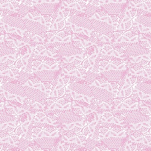 Grandma's Pink Doily Texture on White