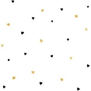 Gold and Black Hearts