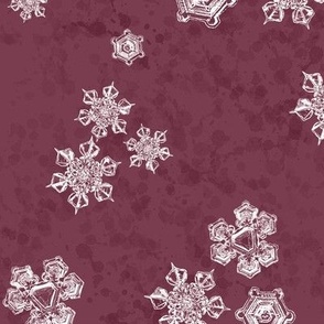 Snowflake Textured Blender (Large) - White on Wine Red  (TBS204) 