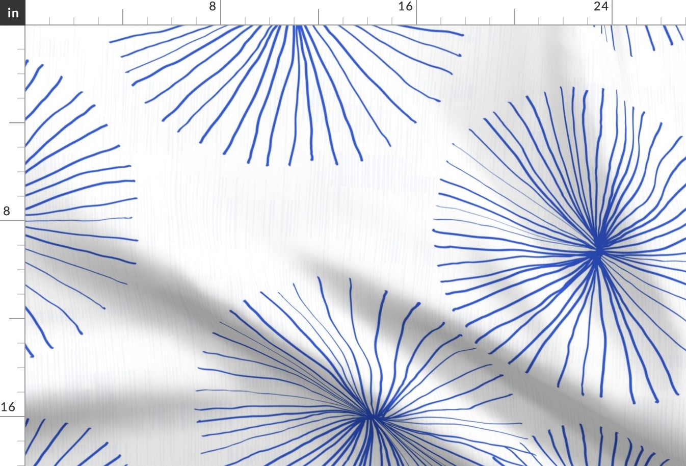 Dandelions M+M White Cobalt Jumbo by Friztin