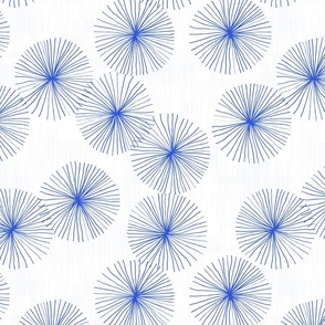 Dandelions M+M White Cobalt Medium by Friztin
