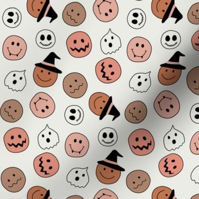 Silly Halloween Smilies - 1 inch