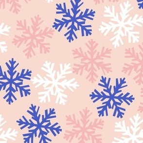 (m) Snowflakes Pink 