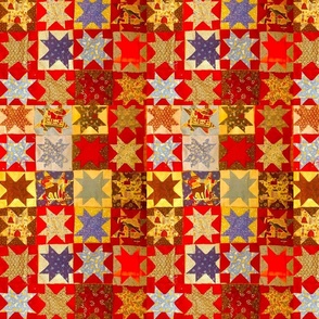 Star Quilt Cheater fabric