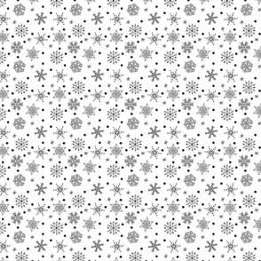 Black/Ecru white Snow  Star - SMALL