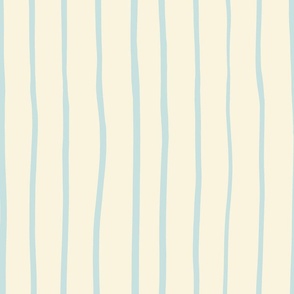 Wonky stripes in baby blue and cream