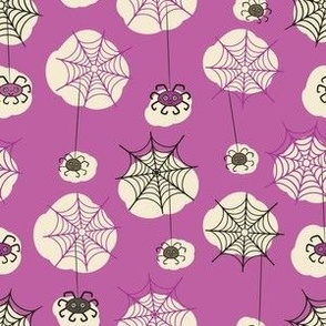 Happy-Halloween-Spider-with-web-reddish-purple-beige-S-small-scale-for-napkins N