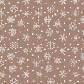 Earth Brown green/Ecru white Snow  Star - SMALL