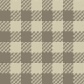 Gingham Check | Greige and Tan Dun | Farmhouse and Cottage