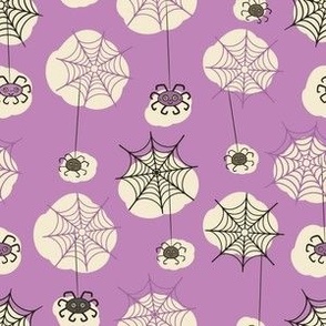 Happy-Halloween-spider-with-webs-bluish-purple-S-small-scale-for-napkins N