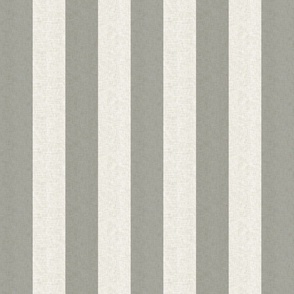 Medium scale rustic stripe in earthy dusty blue with a vintage linen texture 