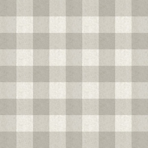 grey check small Medium scale rustic plaid check in earthy warm with a vintage linen texture 